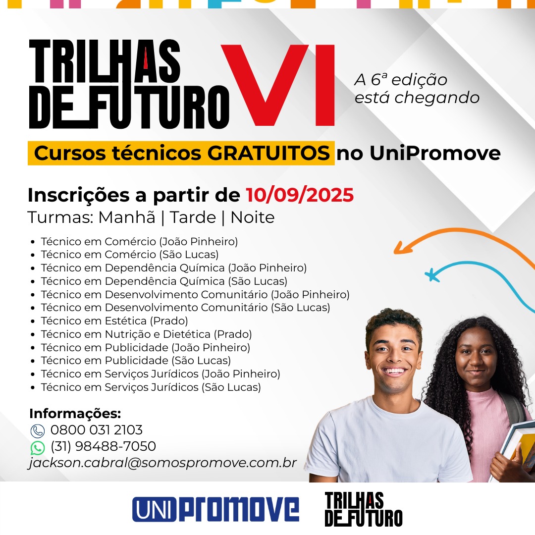 No momento, você está visualizando Trilhas de Futuro VI no UniPromove: cursos técnicos gratuitos